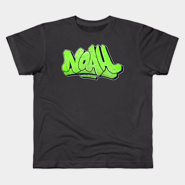 Noah - Graffiti name Kids T-Shirt by joax